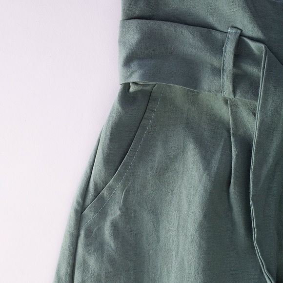 B2G1♦️🆕Spring High Rise Wide Leg Pants Pale Green - Picture 5 of 5